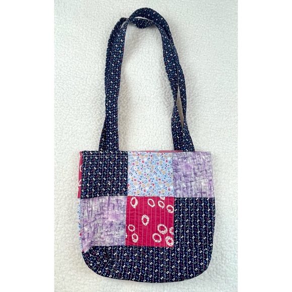 SALLY SAW • Handmade Colorful Patchwork Tote Bag - Picture 10 of 12